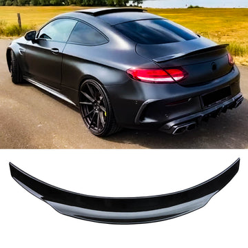 Rear Spoiler For 2017 2018 2019 2020 2021 Mercedes Benz W205 2DR Coupe PSM Style Trunk Wing Gloss Black